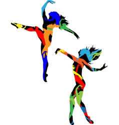 Silhouette of the dancer vector image