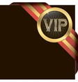 VIP Gold Ribbon Label vector image