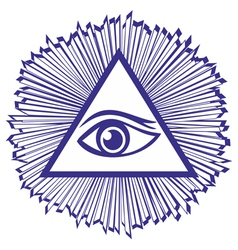 Eye Of Providence or All Seeing Eye Of God - famou vector image
