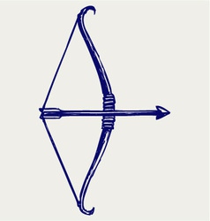 Bow and arrow vector image