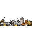 City sketch seamless background for your design vector image
