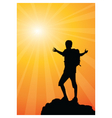 Climber silhouette vector image