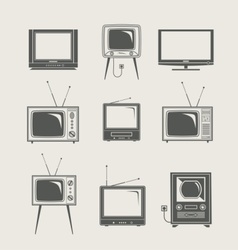 Tv set icon vector image