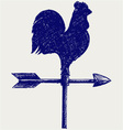 Cockerel wind vane vector image