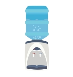 Water dispenser cooler bottle purifier flat blue Water dispenser cooler bottle purifier flat blue vector image