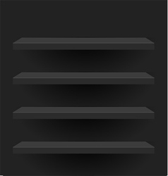 Black shelves design vector image
