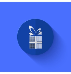 Modern flat blue circle icon Modern flat blue circle icon vector image
