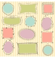 Cute doodle frames vector image