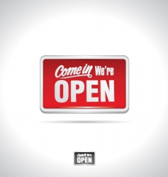 Open signs vector image