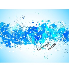 Grunge music background vector image