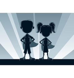 Superkids Silhouettes vector image
