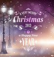 Christmas greeting card vector image