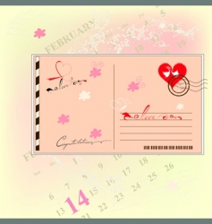 Valentines day card vector image