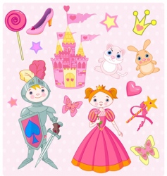 Fairy tale elements vector image