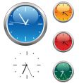 Office clocks in different colors vector image