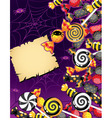 Halloween candy card vector image