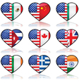 USA divided love vector image