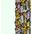 City sketch seamless background for your design vector image