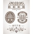 Beer emblems and labels - vector image