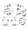 Collection of vintage ribbons vector image