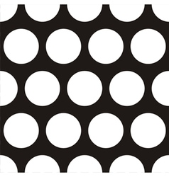 Seamless dark pattern with big white polka dots vector image