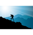 Climber silhouette Climber silhouette vector image