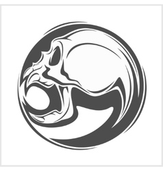 White demon face Royalty Free Vector Image - VectorStock