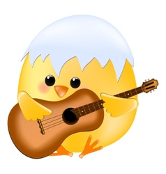 Chick with guitar vector image