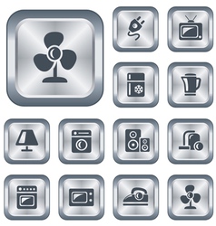 Home electronics buttons vector image