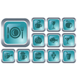 Food and drink buttons vector image