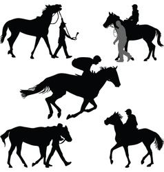 Jockey and horse Jockey and horse vector image