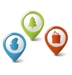 Christmas round 3d pointers vector image