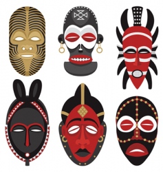 African masks vector image