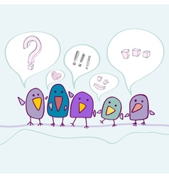 Cartoon birds talking Cartoon birds talking vector image