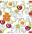 Seamless floral background vector image