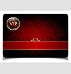 Red vip card vector image