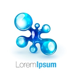 Technology liquid business emblem vector image