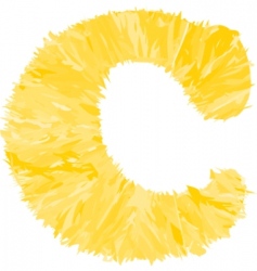 One letter of orange alphabet vector image