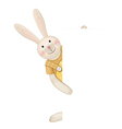 Cute rabbit hiding by blank vector image