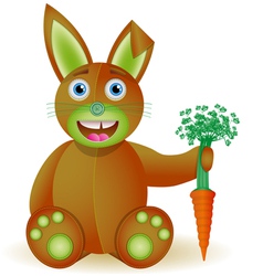 Bunny toy with carrot vector image