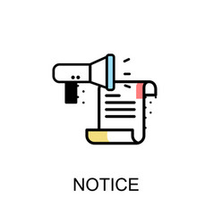 Notice graphic icon vector image