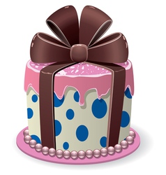 Chocolate cake vector image