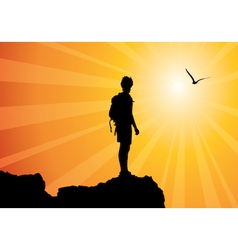 Climber silhouette Climber silhouette vector image