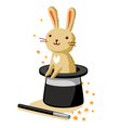 Bunny in a hat vector image