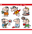 Valentines day themes cartoon vector image