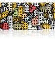 City sketch seamless background for your design vector image