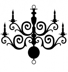Chandelier silhouette vector image