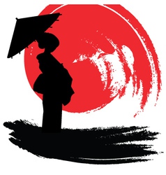 Geisha graphic vector image