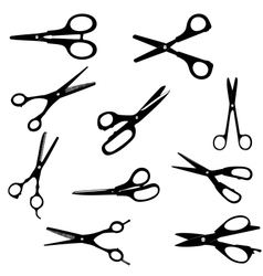 Silhouette Scissors seamless pattern EPS 1 vector image