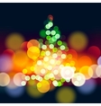 Christmas tree lights background vector image